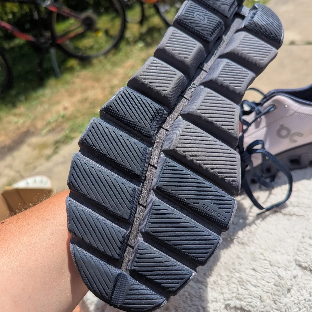On Running Women's Sneakers - Light Pink, Gray, Neon Yellow